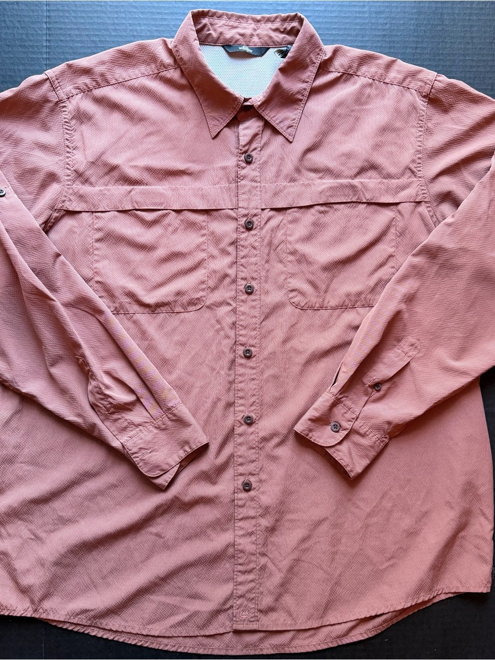 Wrangler Men's Long-Sleeve Button-Up Shirt - Dusty Rose XL
